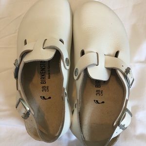 White Birkenstock clog